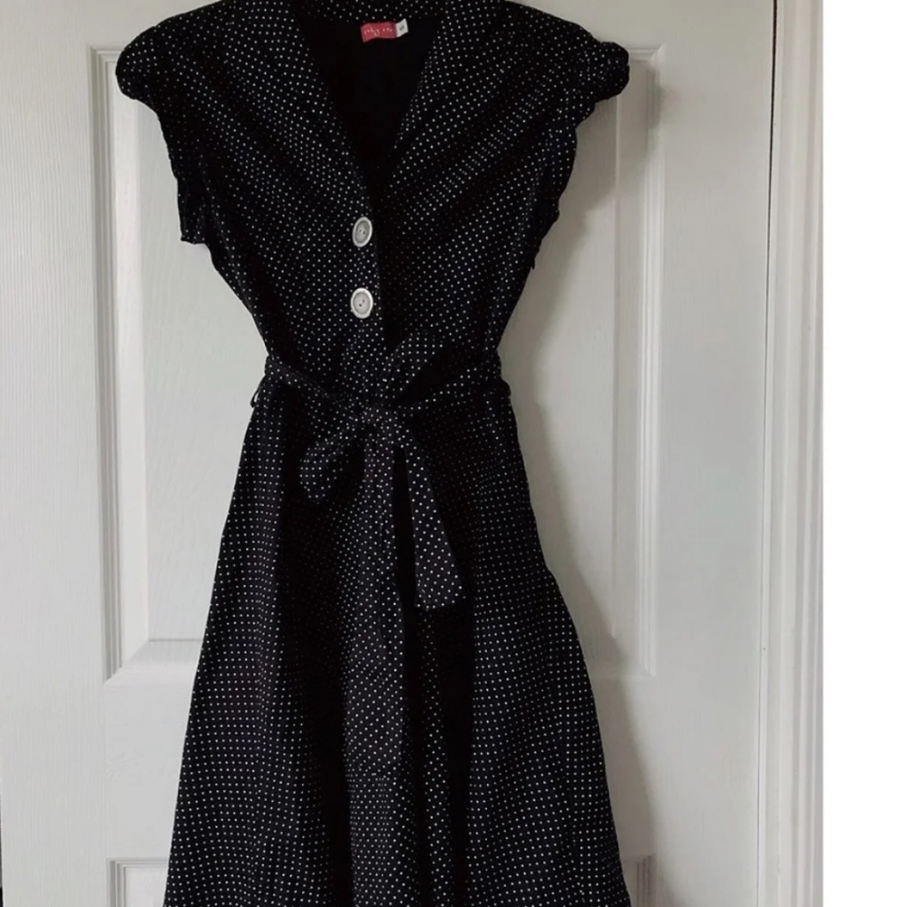 Black Vintage 50's Pinup Rockabilly Dress